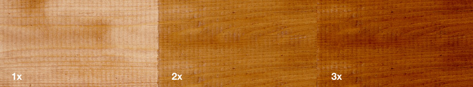 RESTOL WOOD OIL Dark Mahogany 1 Restol Dark Mahogany on untreated wood: - Restol