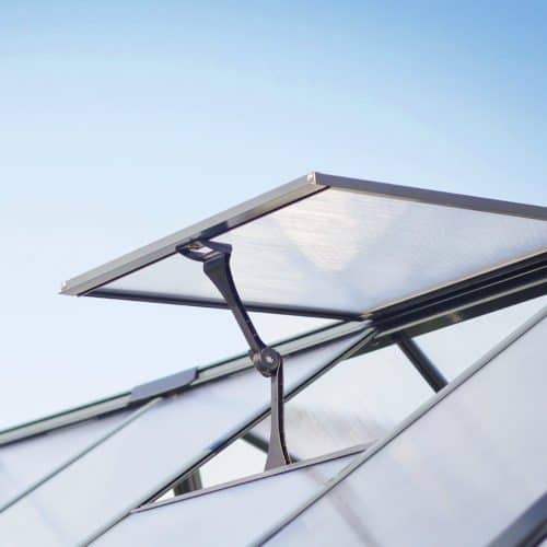 Palram Greenhouses Mythos Hybrid Victory Orangery Grey Roof vent 1 scaled e1628166075491 500x500 1