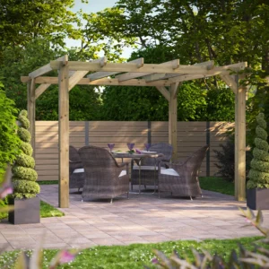 12x12-Power-Pressure-Treated-Wooden-Pergola-Lifestyle-2