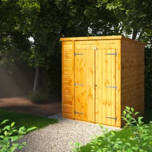 5x5-Power-Pent-ToolShed-Double-Door
