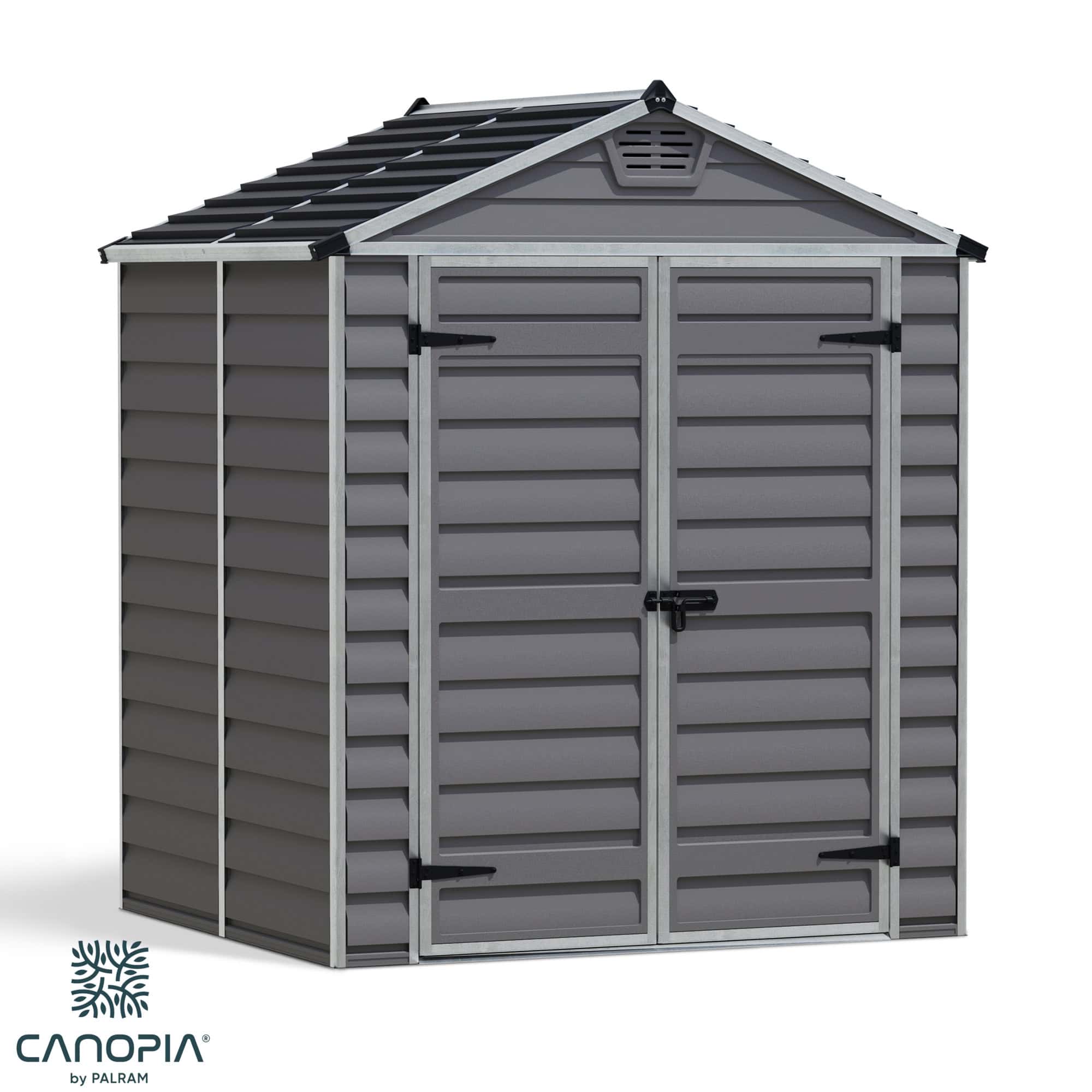 Featured image for “Palram Canopia® | SkyLight™ Apex Shed 6x5 (Grey)”