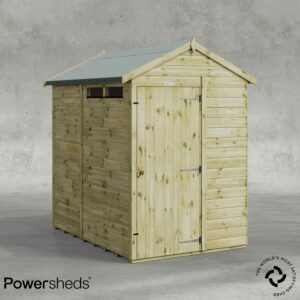 7x5-Powersheds-Security-Apex-Pressure-Treated-Single-Door-Security-Windows-Tongue-and-Groove-High-Security-Timber-Shed