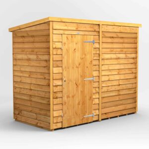 8x4-Power-Overlap-Shed-Pent-No-Windows-Single-Door