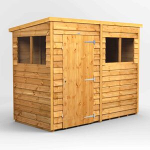 8x4-Power-Overlap-Shed-Pent-Windows-Single-Door