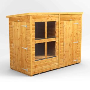 8x4-Power-Pent-Potting-Shed-Combi-includes-4ft-Side-Store
