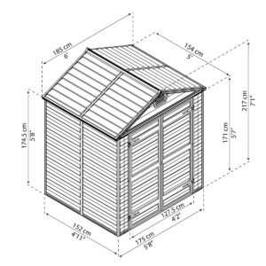 Palram_Garden_Sheds_Skylight_6x5_Dimensions