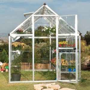 Palram_Greenhouses_Harmony_Silver_Door_Handle_Front_Door