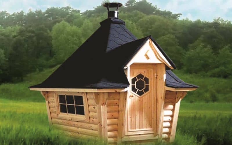 FINLANDIC PREMIER BBQ Hut 10m² 2 Finlandic 7m2 Sloping Wall Cabin