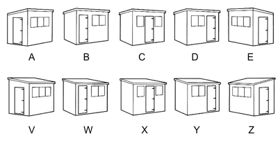 TGB Rhino Pent Shed *FREE ASSEMBLY* 5 pent door position
