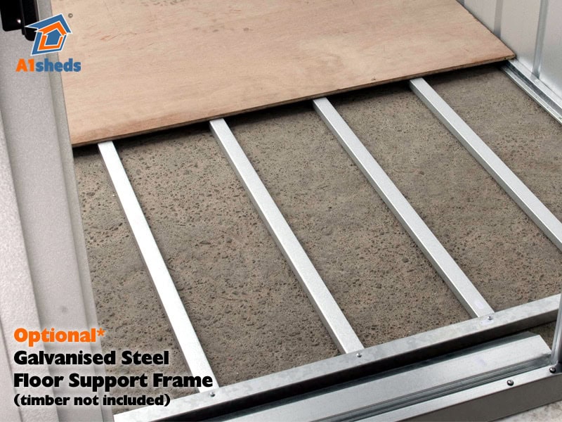 YardMaster 65WGY Woodview Apex Metal Shed 2 Yardmaster Steel Floor Support
